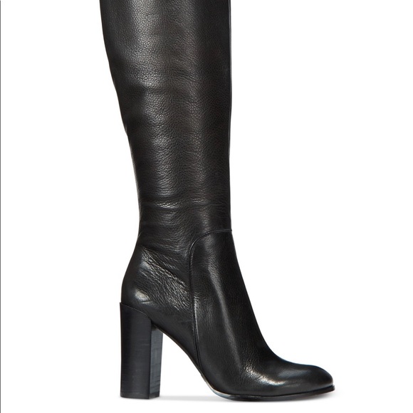 Knee High Leather Platform Boot - Picture 9 of 10